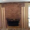 Covering a brick fireplace